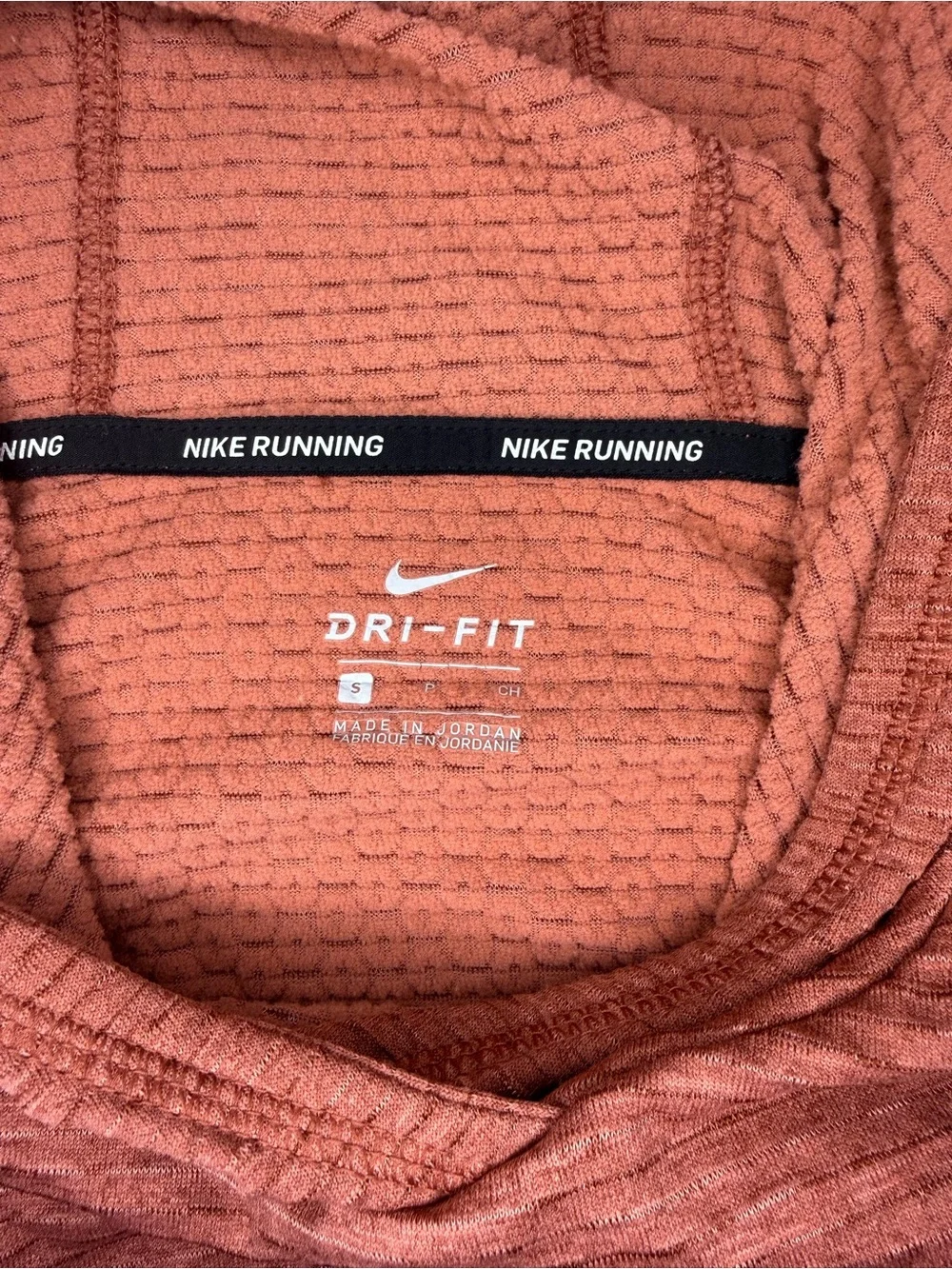 Nike Running Dri-FIT Heathered Mauve Hooded Pullover Sweatshirt Women’s Small